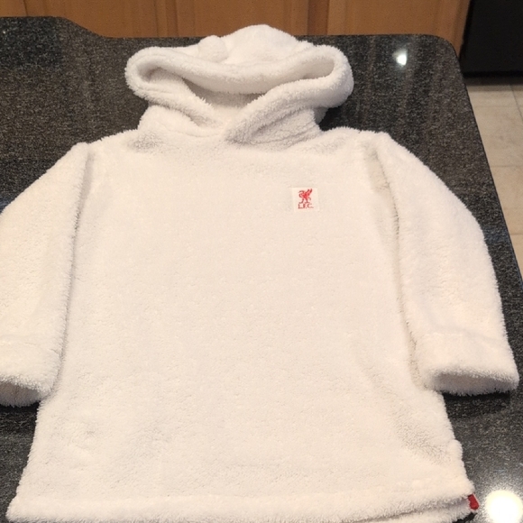 Other - Liverpool Football Club White Fleece Hoodie with Red Logo